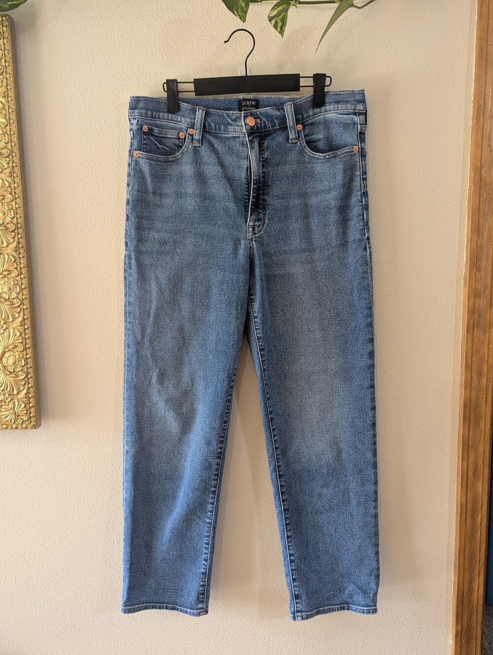 J. Crew Stovepipe Medium Wash Jeans